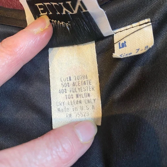 Vintage Black Sequin Sleeveless Mini Dress - Picture 8 of 8